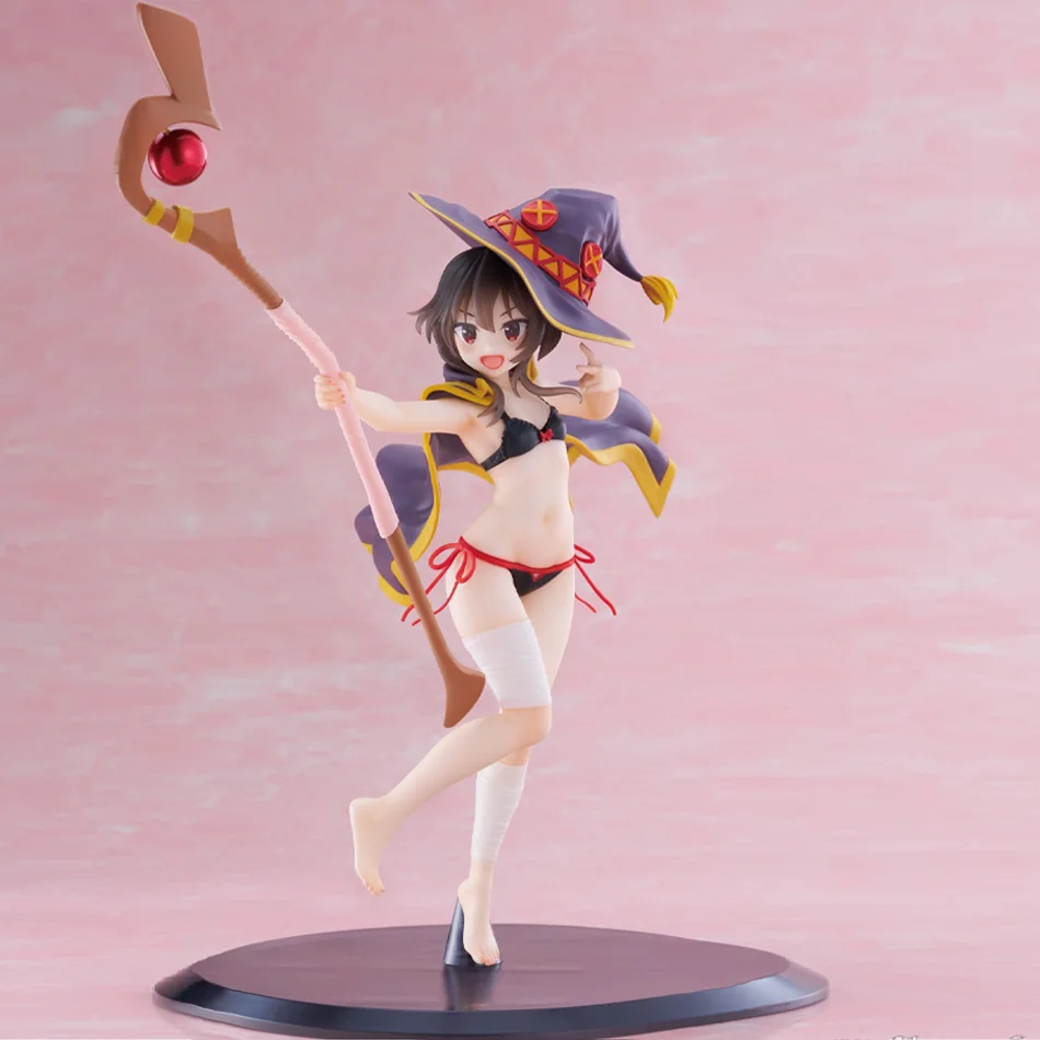 23CM Anime Figur Gottes Segen für diese wunderbare Welt! Megumin The Great Mage Badeanzug Schönes Mädchen Figur Modell Ornament