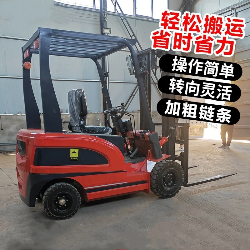 1Ton Four-wheel Automatic Lifting Truck Rider Style Stacker Warehouse Handling Equipment