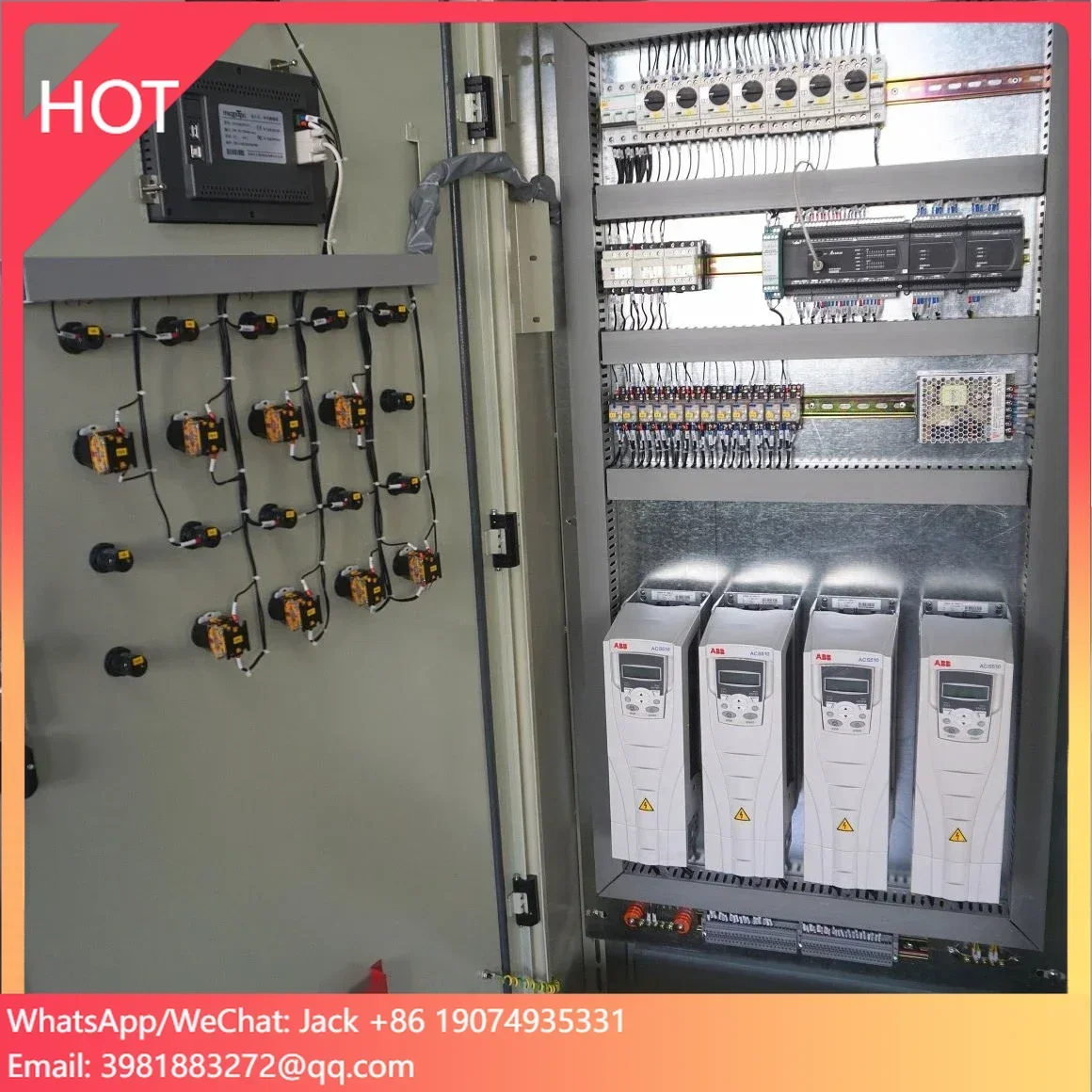 Customized Low Voltage Metal Distribution Panel AC Control Box PLC Electric Control Cabinet VFD Water Pump Control Panel