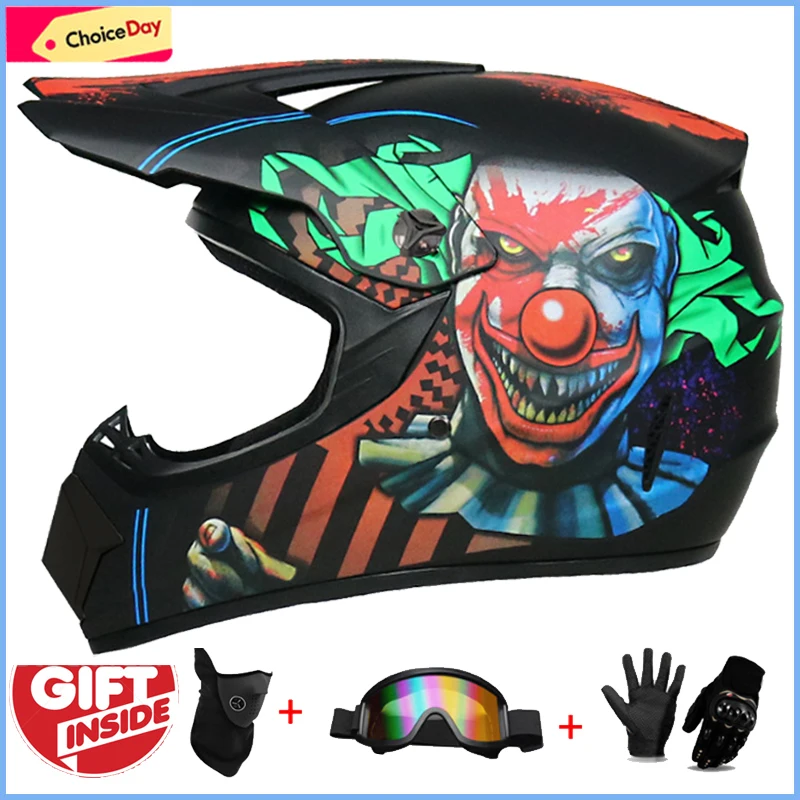

Motorcycle Youth Kids Child full Helmet Children Helmets Motocross Casco Moto Off-road Goggles Gloves Protective Cycling Casque