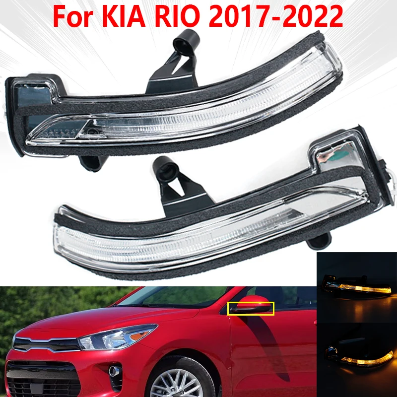 Car Accessories Reaview Turn Signal Lamp Rear View Mirror Light For Kia Rio 2018 2019 2020 2021 2022