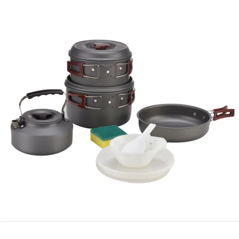 2024 Convenient Use Camping Cooking Set Cookware Portable Outdoor Camp Cooking Utensils on Wholesale Price