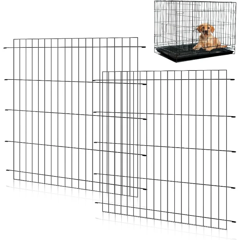 

2 Pcs Dog Crate Divider Panel Metal Pets Divider Panel Dog Crate for Pets(48 Inches)