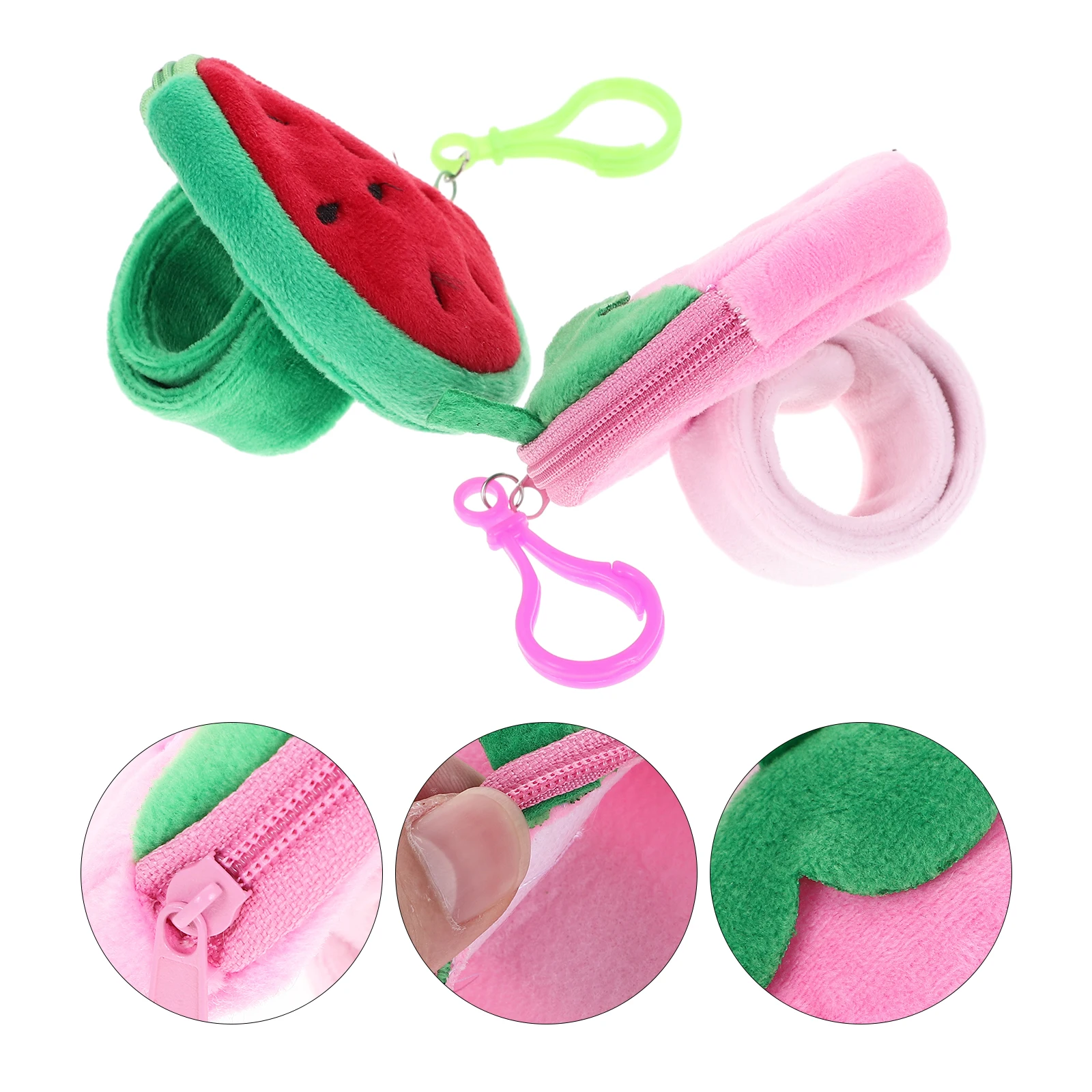 2 pcs Slap Bracelets Wristbands Kids Children Fruit Theme Party Favors Gifts Snap Rings Adjustable Comfortable Fit