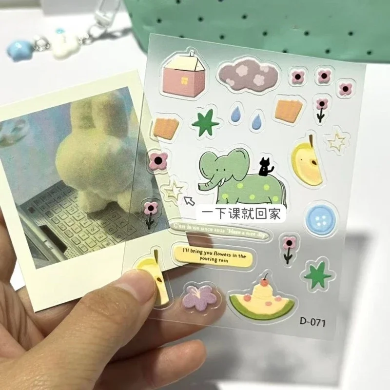 

1Pc Kawaii 3D Jelly Stickers Waterproof Relief Decals DIY Decor for Phone Case Notebook Cup