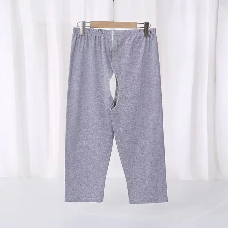 F63-heather gray cropped pants