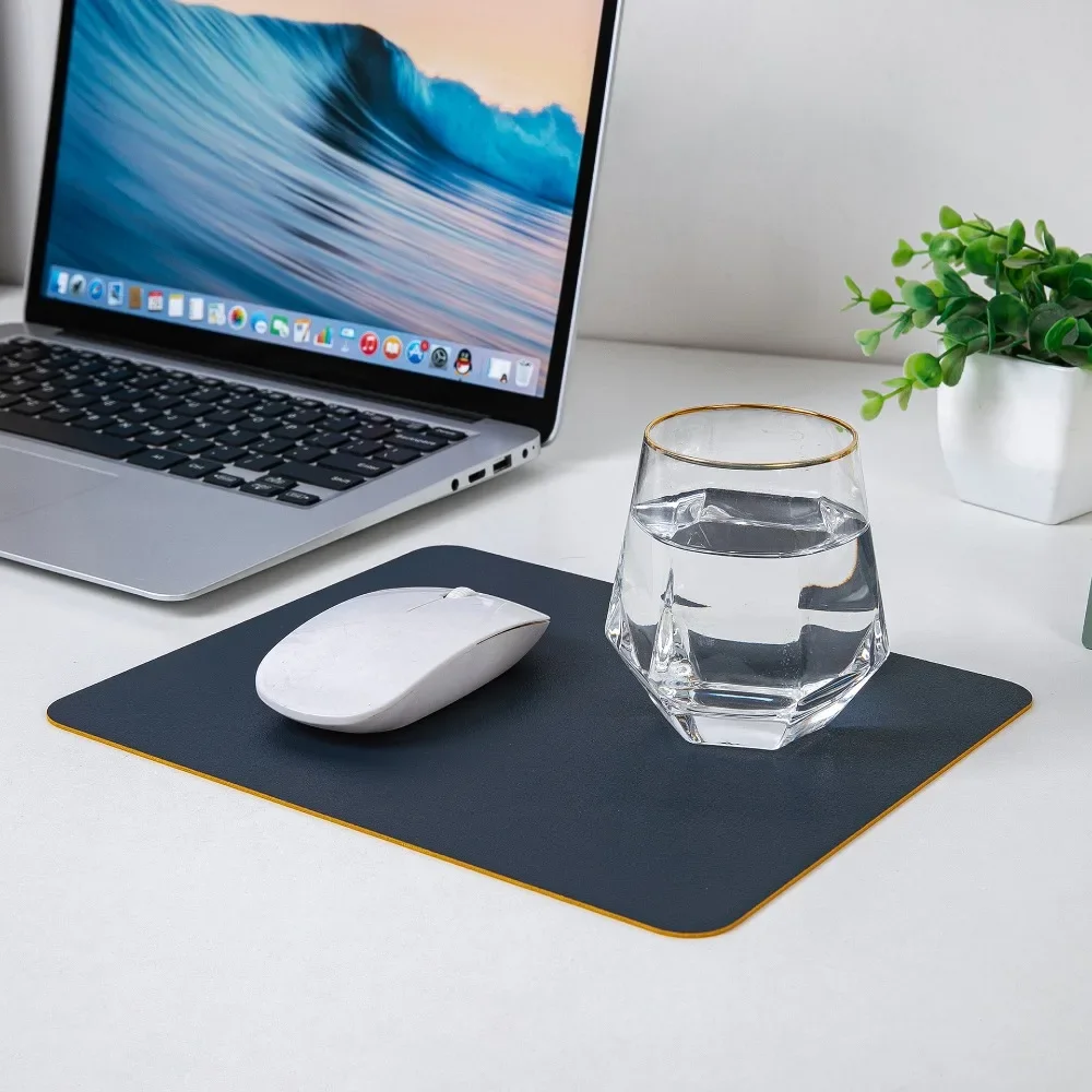 بسيطة بلون بولي Leather الجلود ماوس حصيرة المضادة للانزلاق مقاوم للماء 23*19 سنتيمتر ماوس الوسادة اللوازم المدرسية مكتب الملحقات مجموعة مكتب