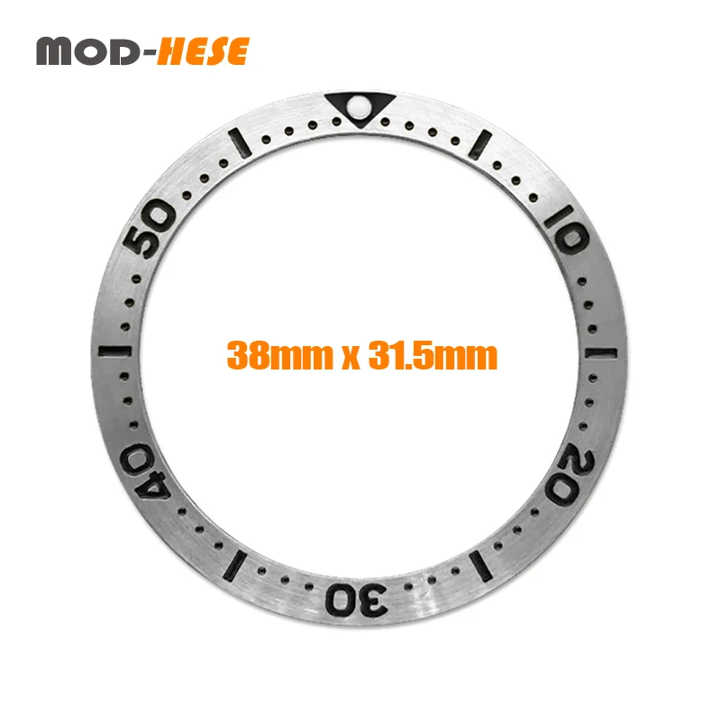 38mmx31.5mm SKX007 Flat Bezel Insert Fit SKX007 SKX009 SRPD Watch Case NH35 Case Stainless steel Bezel Insert Ring