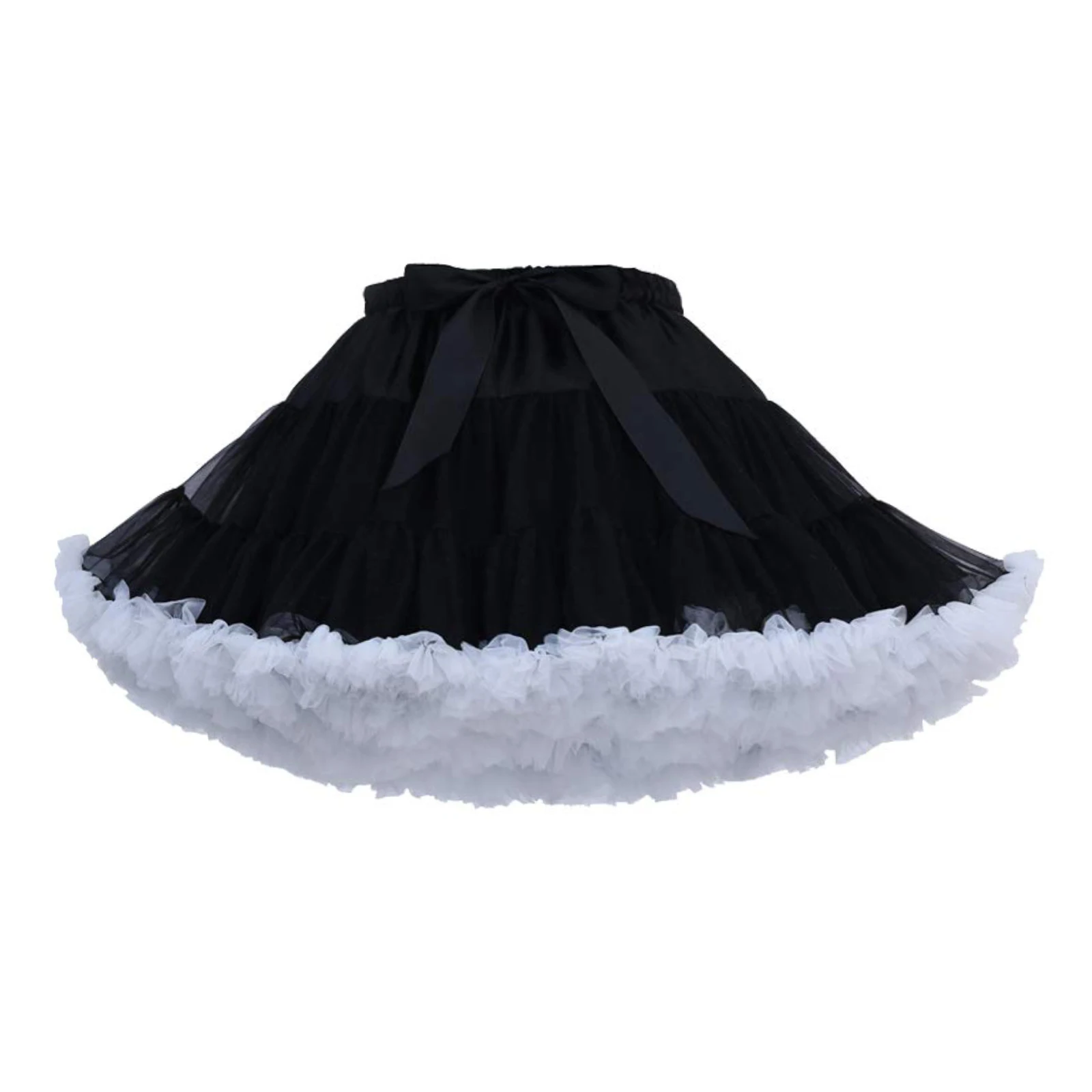 Tulle Petticoats for Women Elastic Waist Mini Tutu Girls Multilayers Slip Ballet Dance Puffy Skirts Cosplay Costume