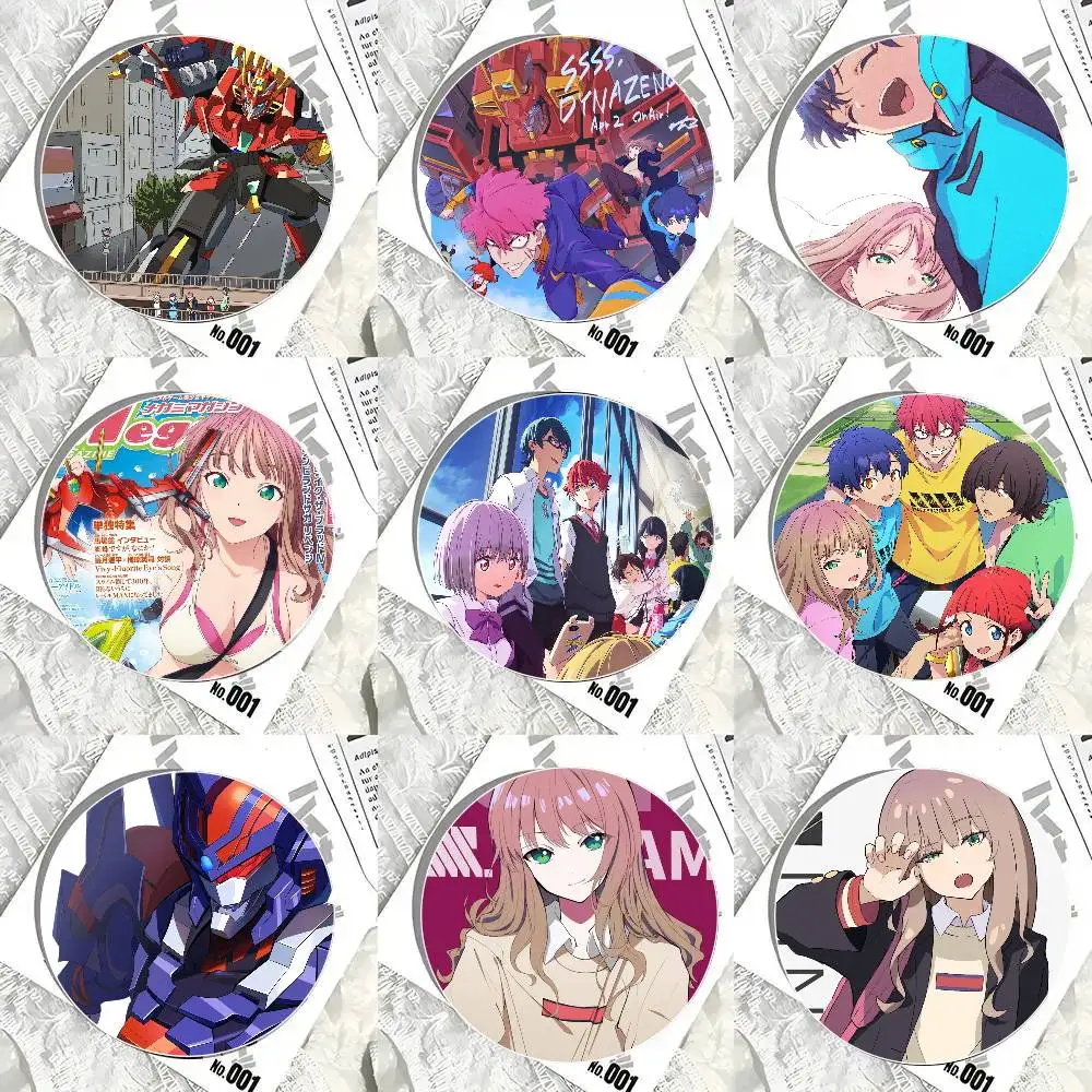 SSSS.DYNAZENON Broches con insignias de estilo de dibujos animados de anime para decoración de mochilas, pines redondos de esmalte para accesorios
