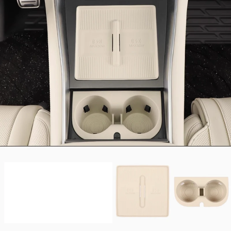 For DENZA N9 2025 Wireless Charging Silicone Pad for Central Control Cup Holder Car Accessories