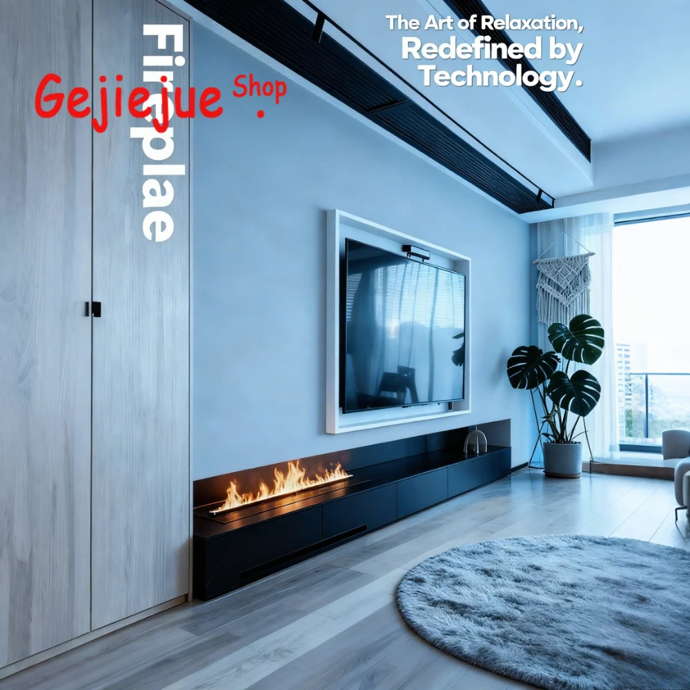 

Family Safe Mist Fireplace,APP/Voice Panel, No Smoke/No Fume, Adjustable Flame Color/Brightness, Child Lock & Realistic