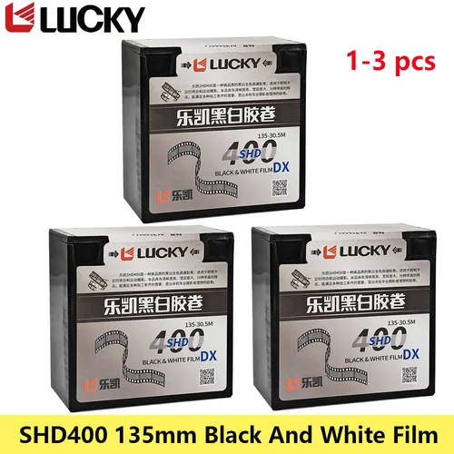 1/2/3 Uds Original LUCKY SHD400 135mm película blanca y negra 30,5 metros disco transparente y de alta resolución (vida útil 2027)