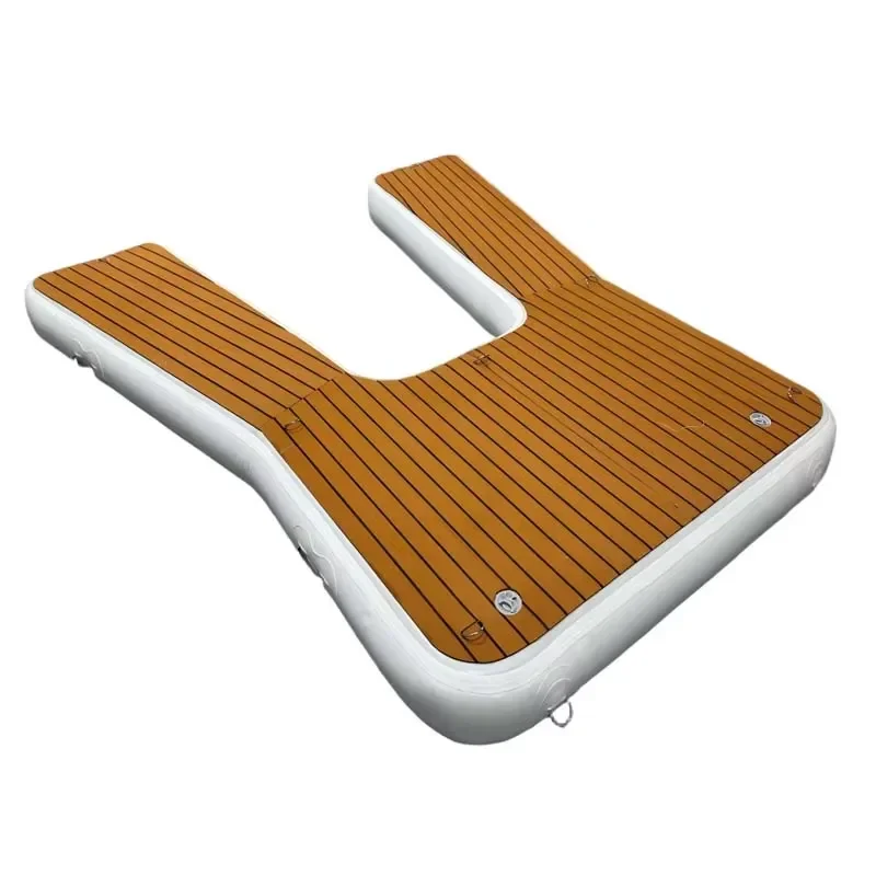 Commercial Inflatable U Floating Dock DWF Inflatable Pontoon Boat Dock Water Jet Ski Dock