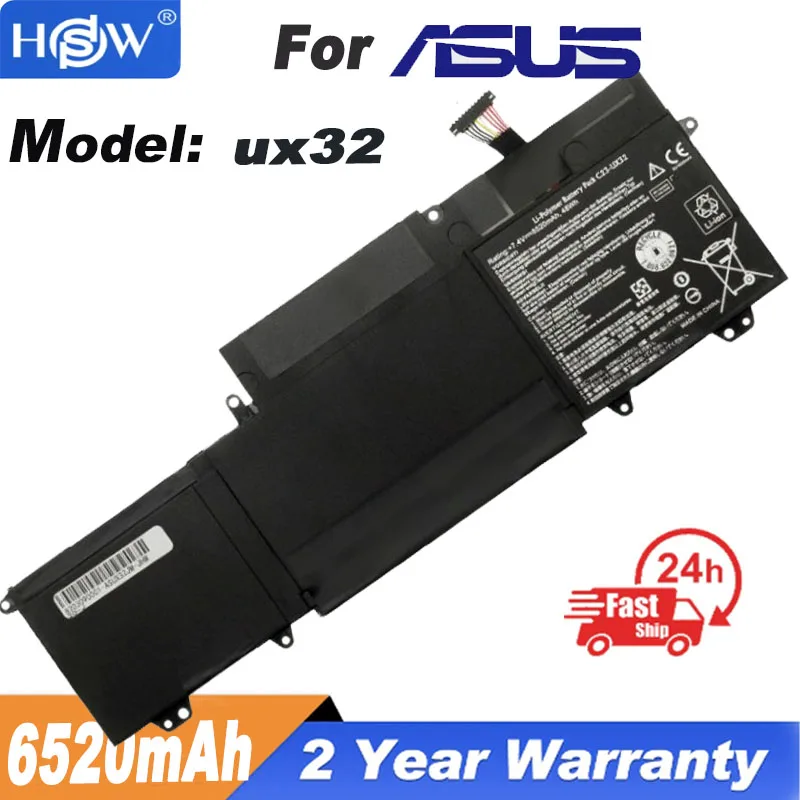 

New C23-UX32 Laptop Battery for ASUS ZenBook UX32 UX32V UX32A UX32VD VivoBook U38N U38N-C4004H 7.4V 6520mAh