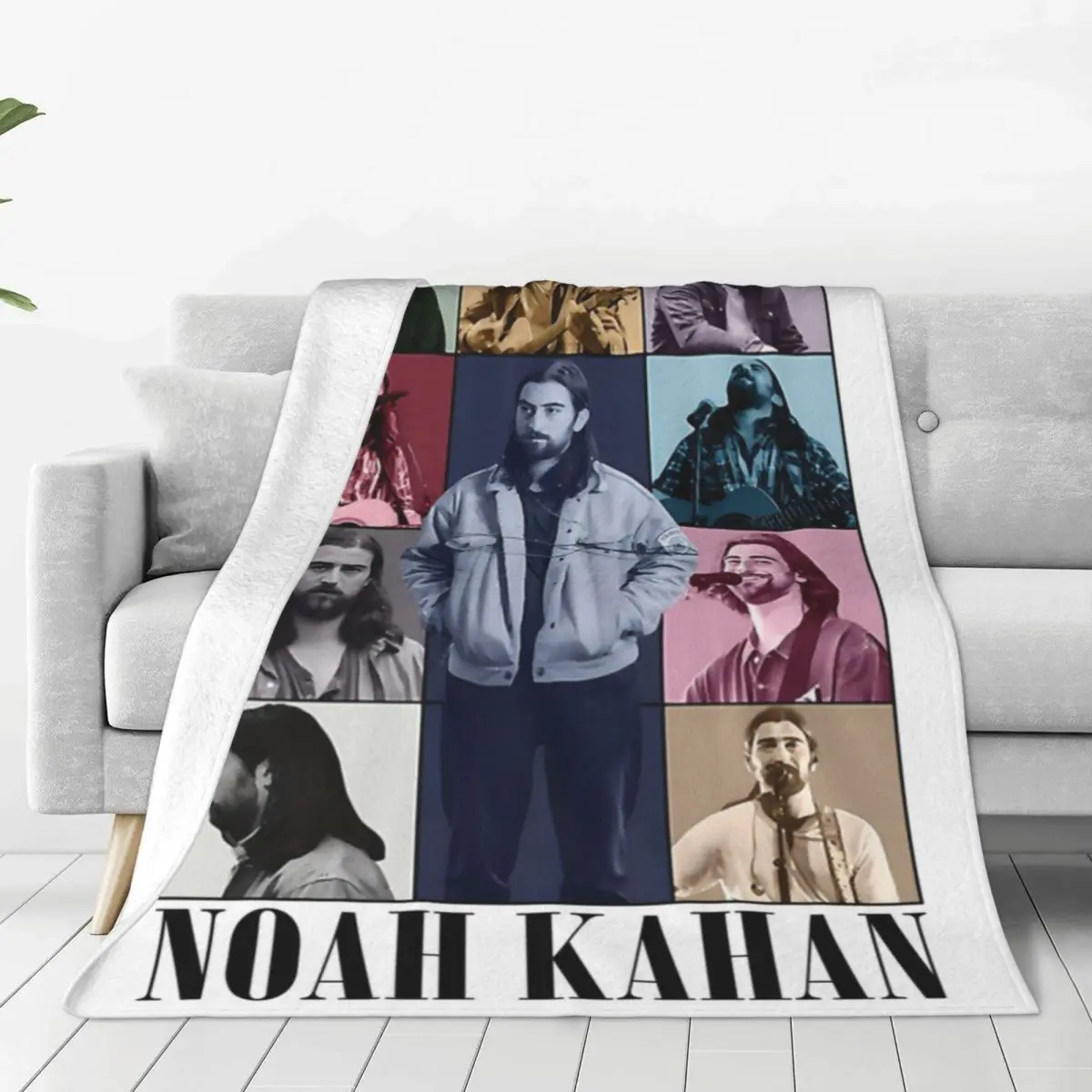 Noah Kahan Blanket Singer Music Album Airplane Travel Flannel Bedding Throws Warm Soft Couch Bed Custom Bedspread Gift