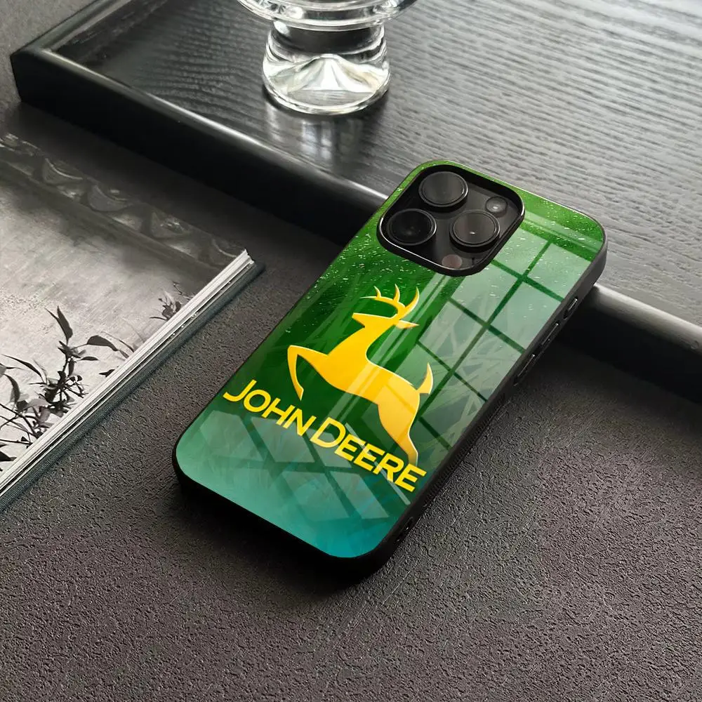 MINISO-D-DeerS كول J-John جراب هاتف آيفون 17 16 14 برو 15 13 12 ماكس 11 XR XS 6 Air 7 8 6s X كوف زجاجي فاخر