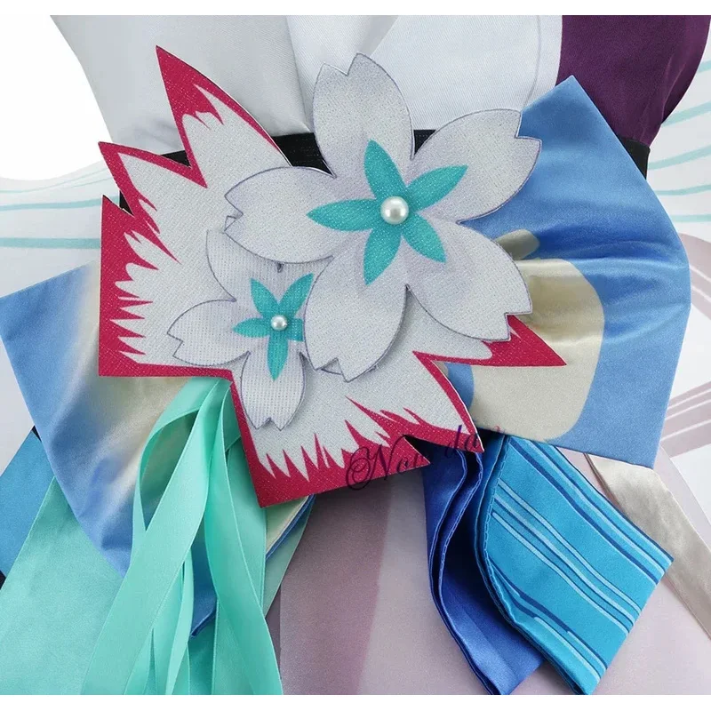 SSR Onmyoji RPG Collab x Miku كيمونو يوكاتا الزي شعر مستعار أحذية أنيمي زي حفلة تنكرية للهالوين تأثيري حلي للنساء الفتيات