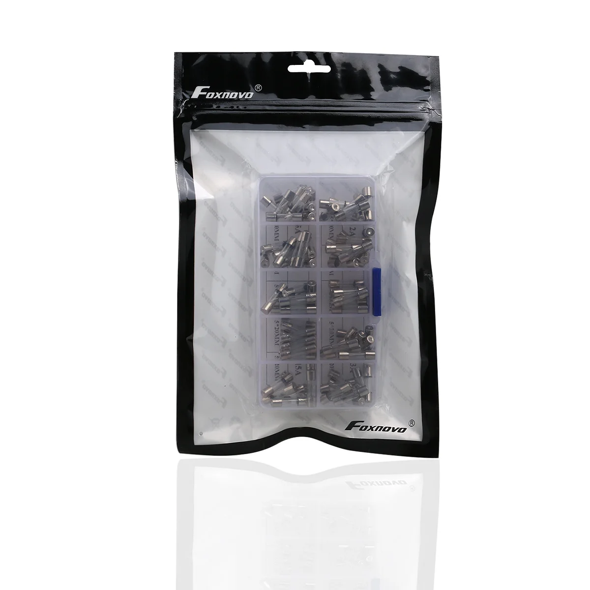

100Pcs Glass Fuse Kit Fast Blow Assorted 5x20mm Tube Amp 0.2a 0.5a 1A 2A 3A 5A 6A 8A 10A 15A Clear Box Access Fuse