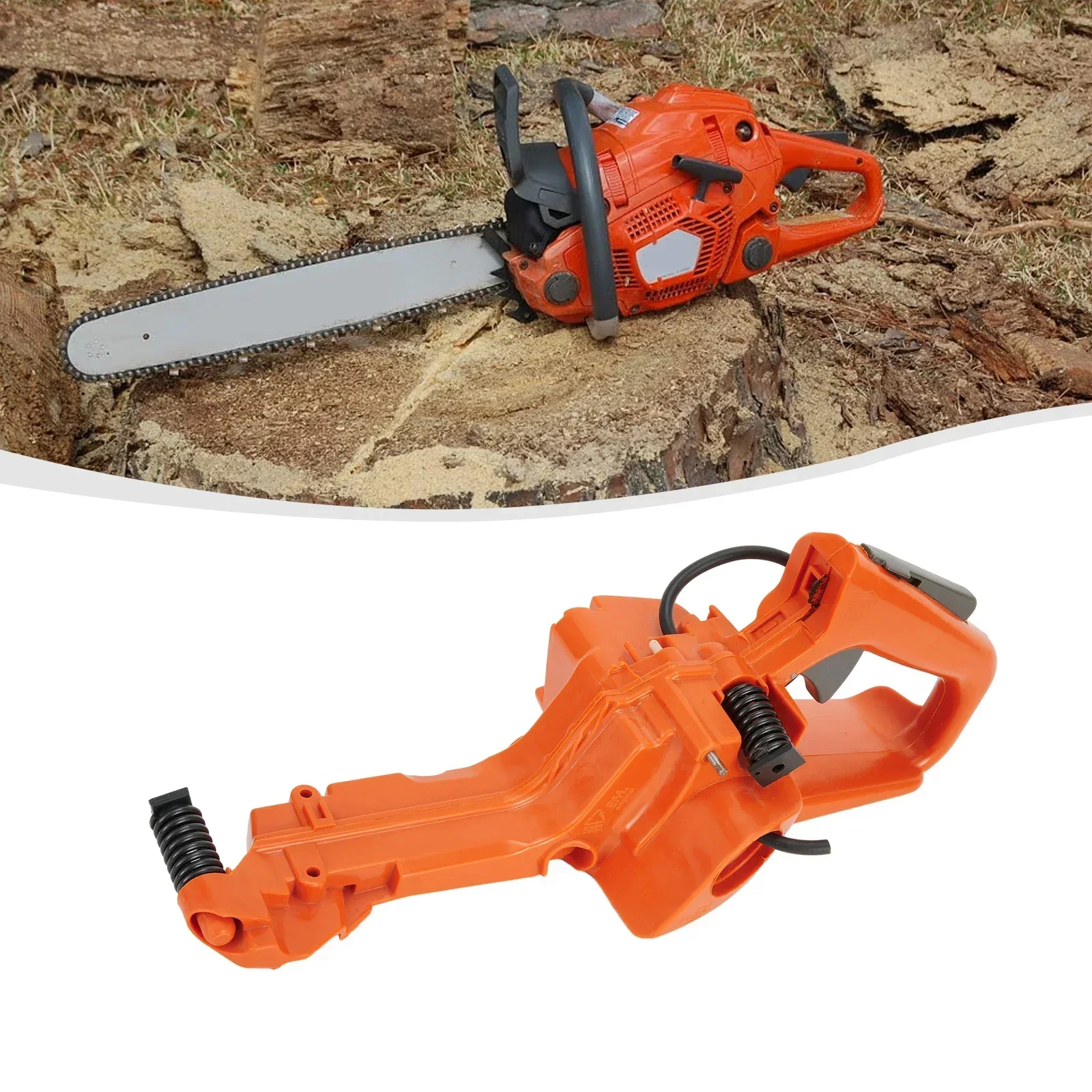 Fuel Tank Rear Handle Assembly Replacement Part 503863771 for 350 353 346XP 345 340 Chainsaw Compatible Fuel Tank Component