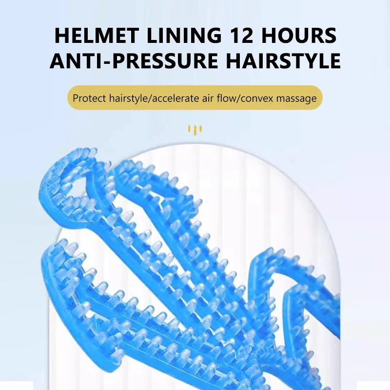 Almofada interna para capacete de motocicleta, almofada flexível de silicone para interior do capacete, protetor interno para capacete de motocicleta