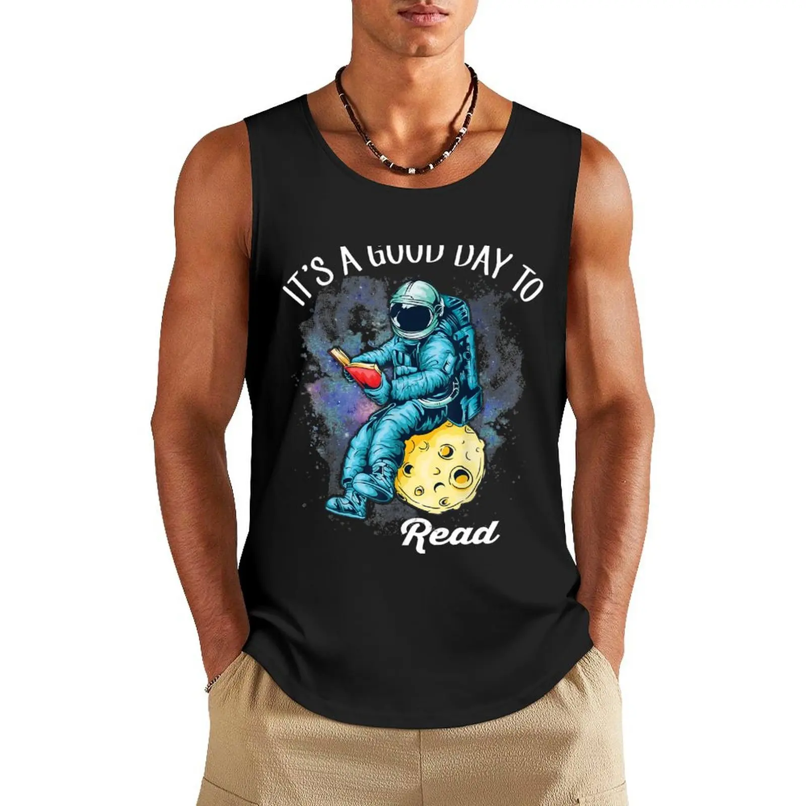 

it_39_s a good day to read Tank Top Men's t-shirt Men's tops gym men