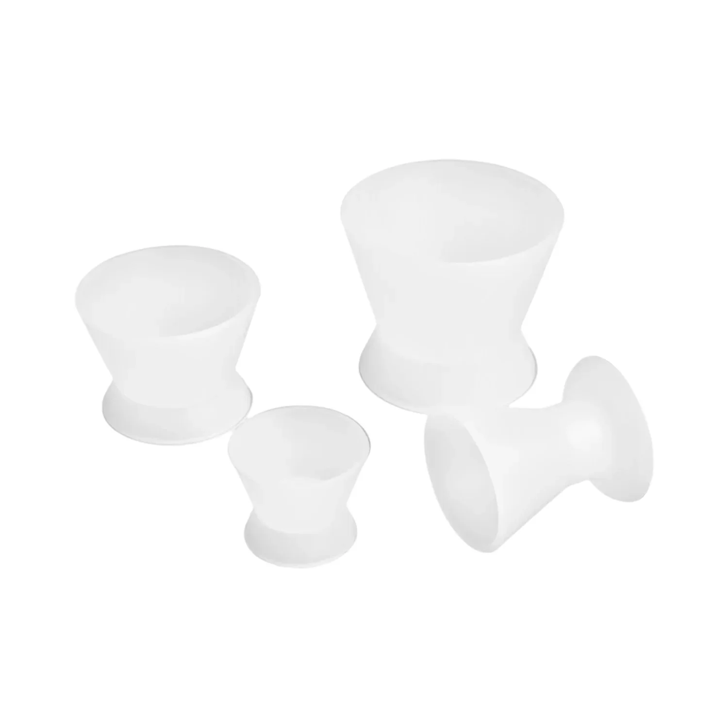 4pcs/bag Dental Silicone Cup Dentist Rubber Self Solidifying Mixing Bowls Dappen Dishes Teeth Whitening Dentistry Lab Tools