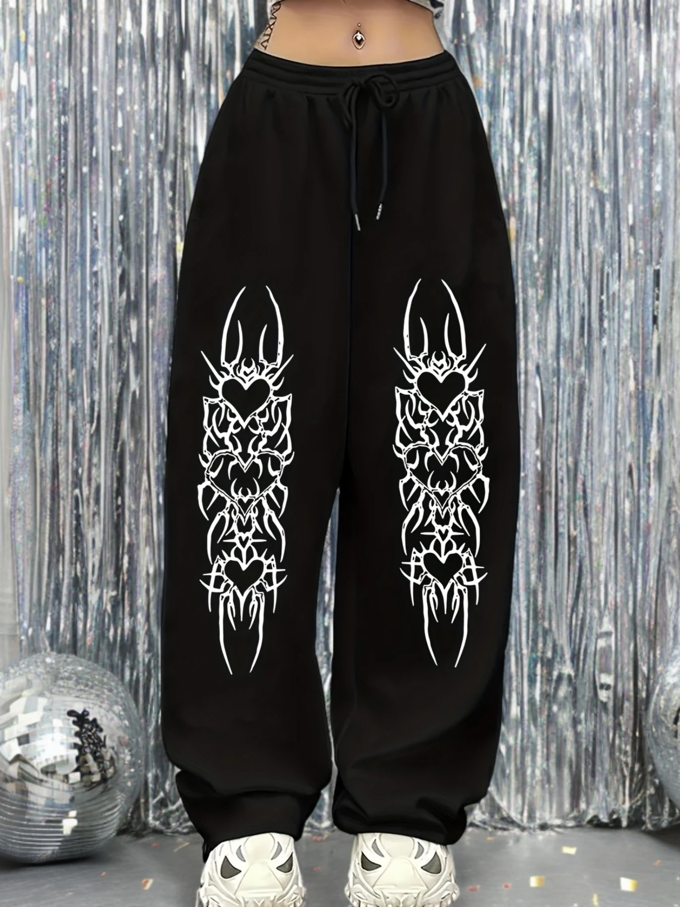 

Женские осенние и зимние свободные прямые флисовые спортивные штаны больших размеров с эластичным поясом, модная уличная одежда в стиле хип-хоп большого размера