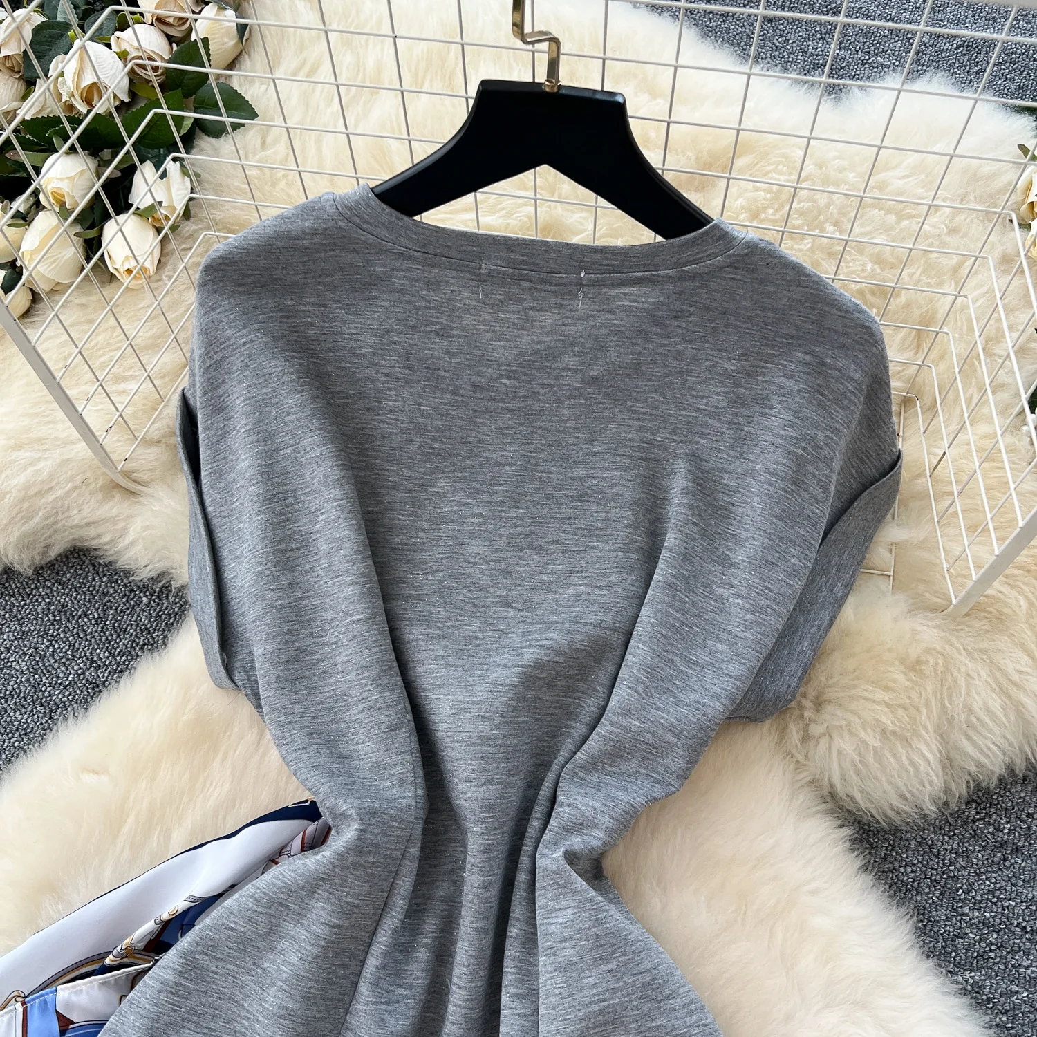 Mid Length Dress Women Denim Dresses High Waist Vestidos Round Neck Short Sleeve Elegant Splice Y2k Streetwear Work 2025