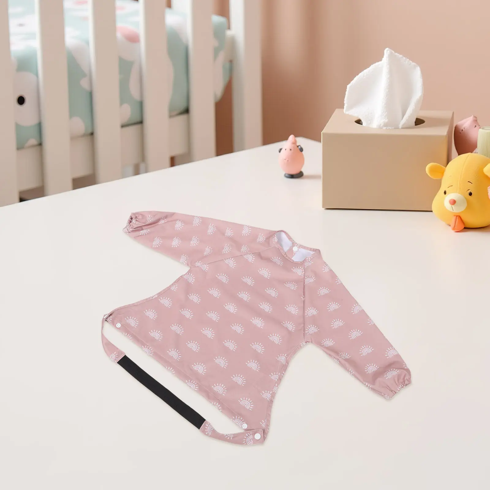 2-個防水幼児用エプロン長袖フルカバー授乳スモック子供用食事時の保護簡単お手入れ暖かい秋冬