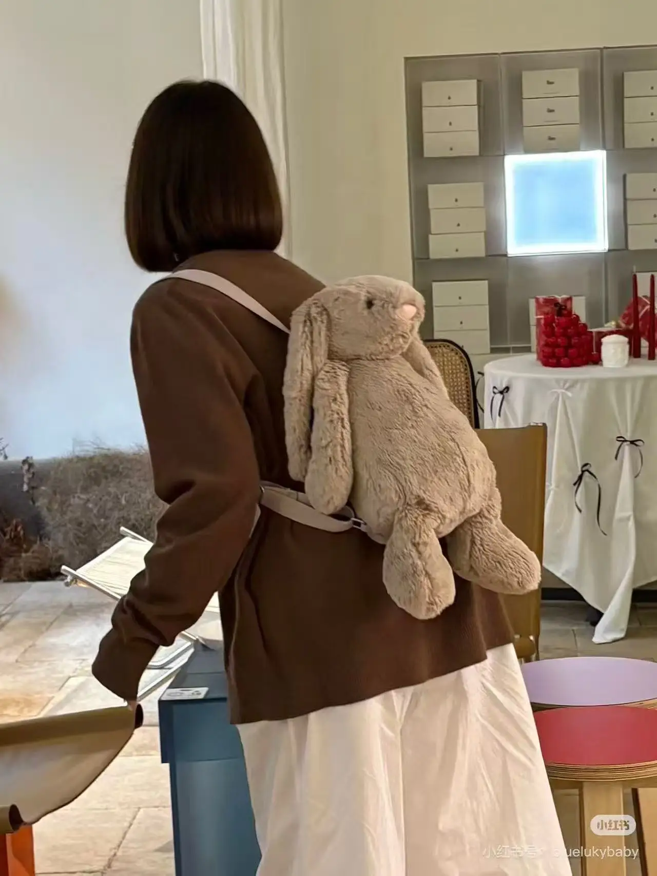 

2026 New Light Luxury FashionJapanese-styleCuteCartoonBasseccobearPlushBackpack,Children's Gift,New Year Gift,Valentine'sDayGift