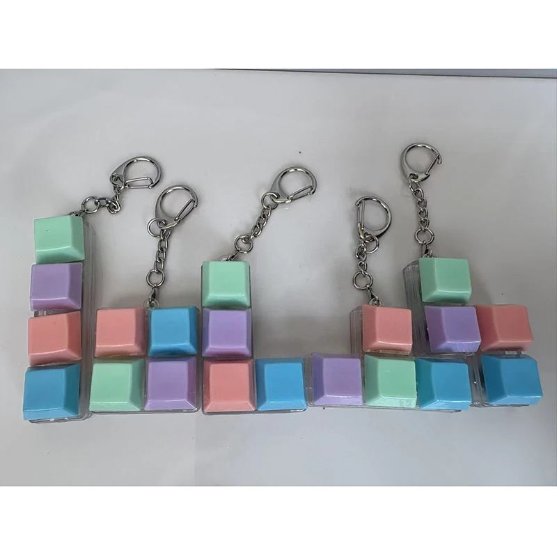 KeychainToy Press Stress Relief Fidget Button Key Caps Key Ring Keyboard Keychain Adult Stress Reduction Toys Finger Party Gift