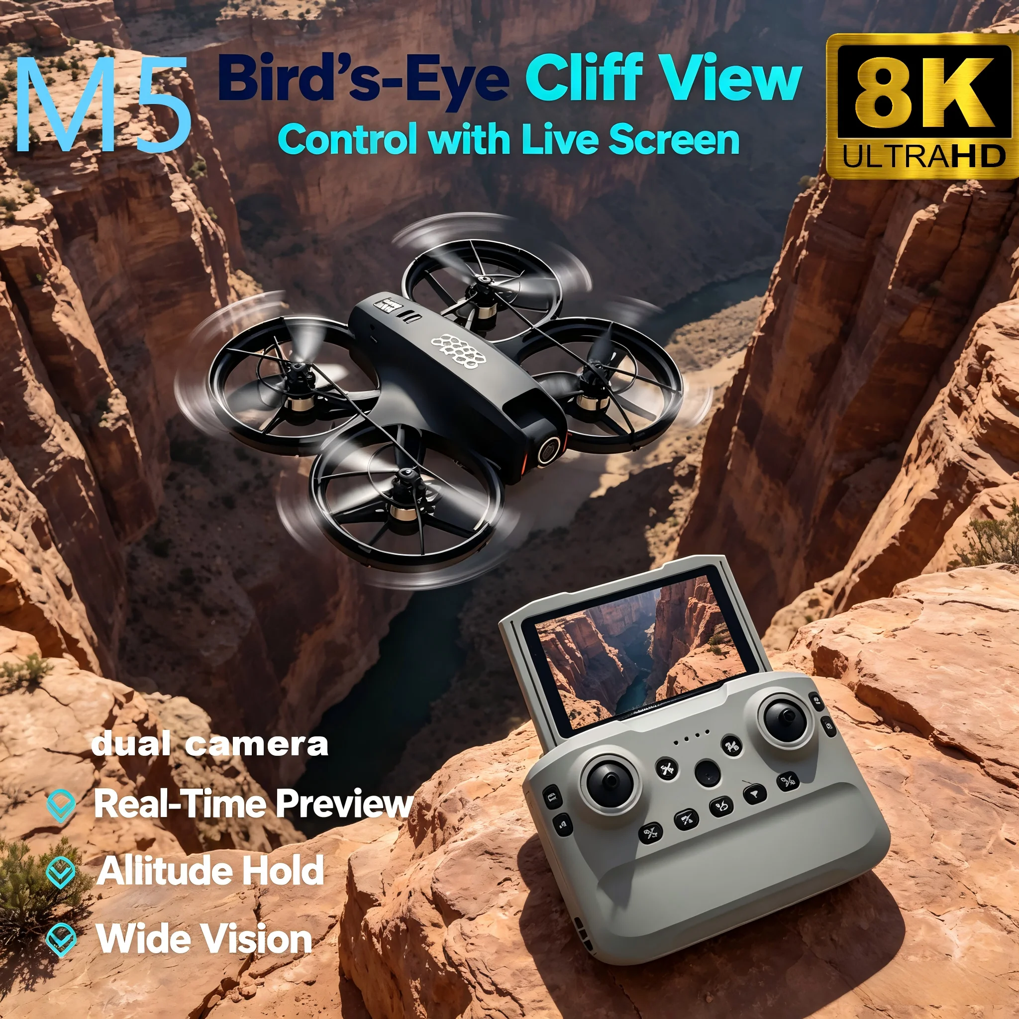 2026-new-m5-drone-8k-aerial-hd-camera-gps-intelligent-obstacle-avoidance-telescopic-screen-remote-control-brushless-motor-drone