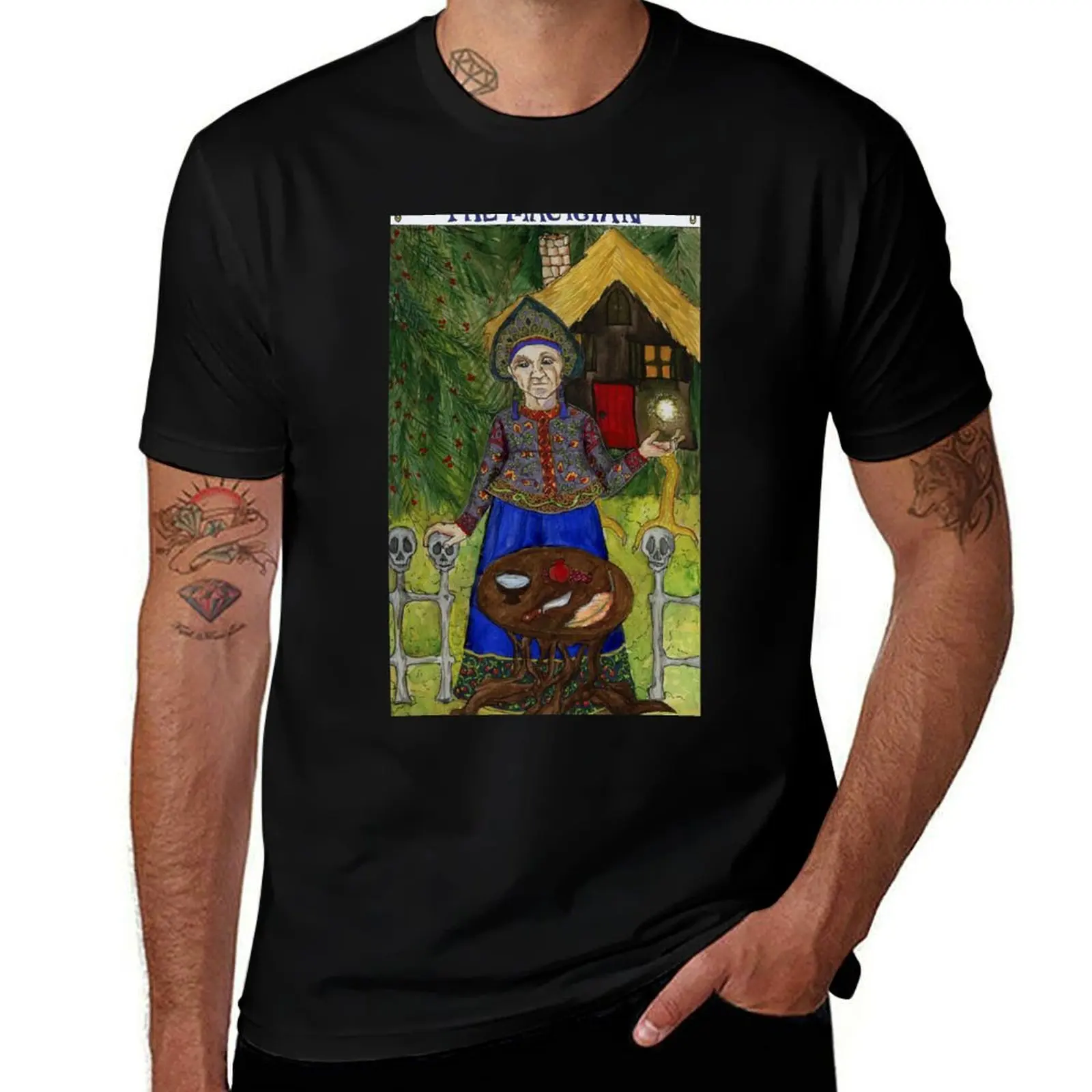 The Magician/Baba Yaga T-Shirt Plus Size Basic Short Sleeve Top T-Shirt
