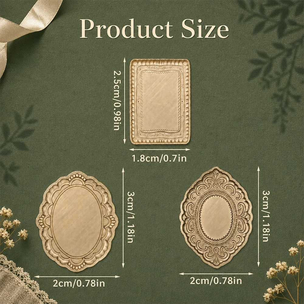 Photo Frame Lacquer Seal Head Retro Mirror Frame Sealing Wax Stamp Head Irregular Copper Head Envelope Invitation Decora Seal