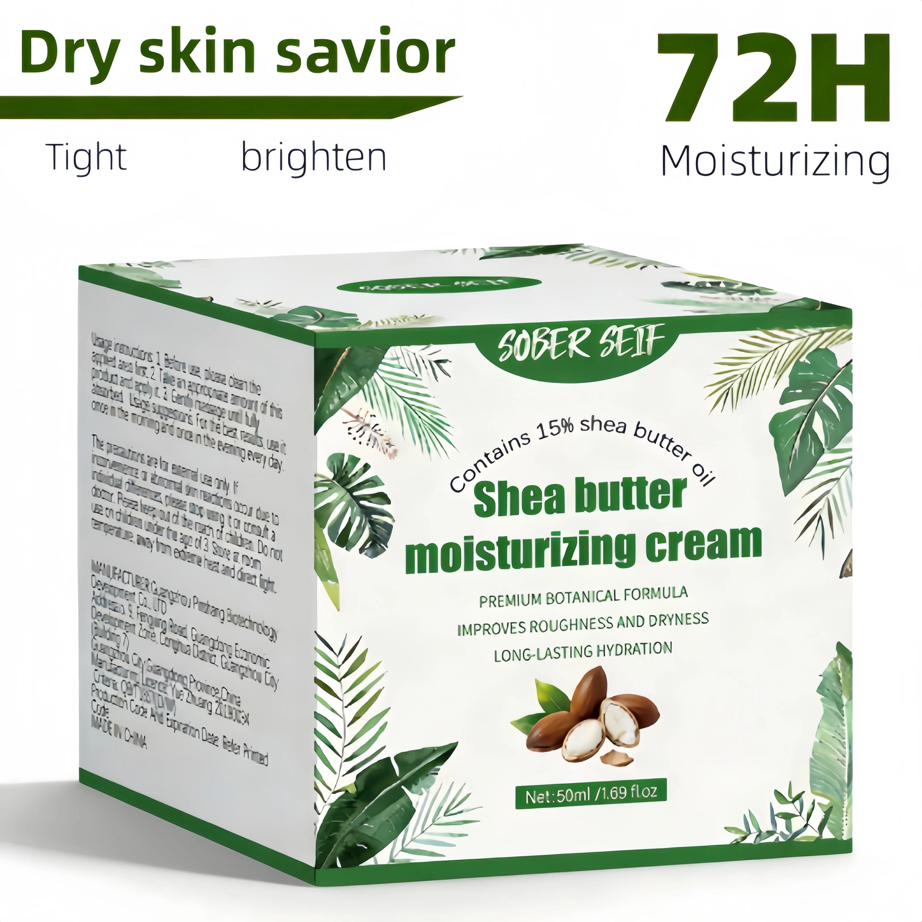 Facial Cream Sodium Hyaluronate 72H Moisturizing Firming Brightening For Sensitive Skin Best Gift