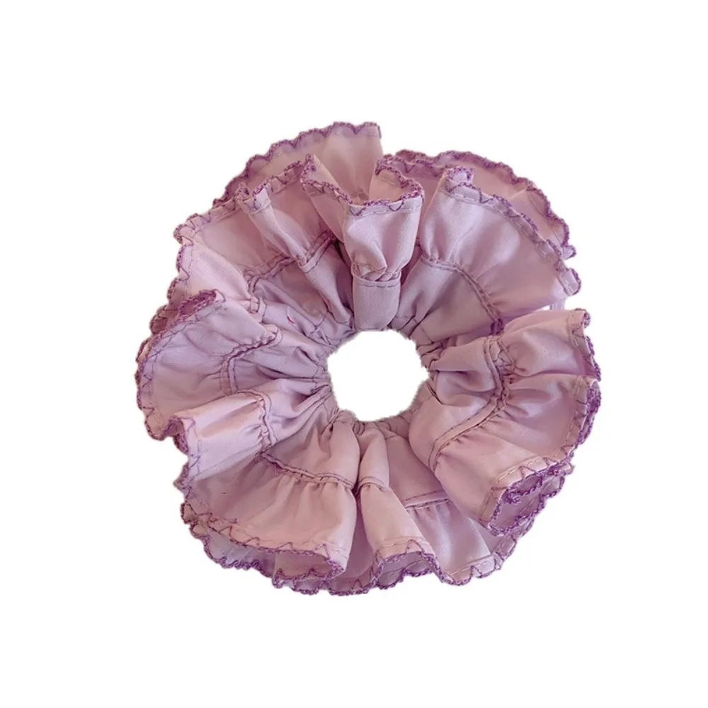 

Personality Elastic Plaid Scrunchies Multilayer Sweet Large Lace Hair Tie Cloth Hair Rope Exaggerated Hair Ring Lady