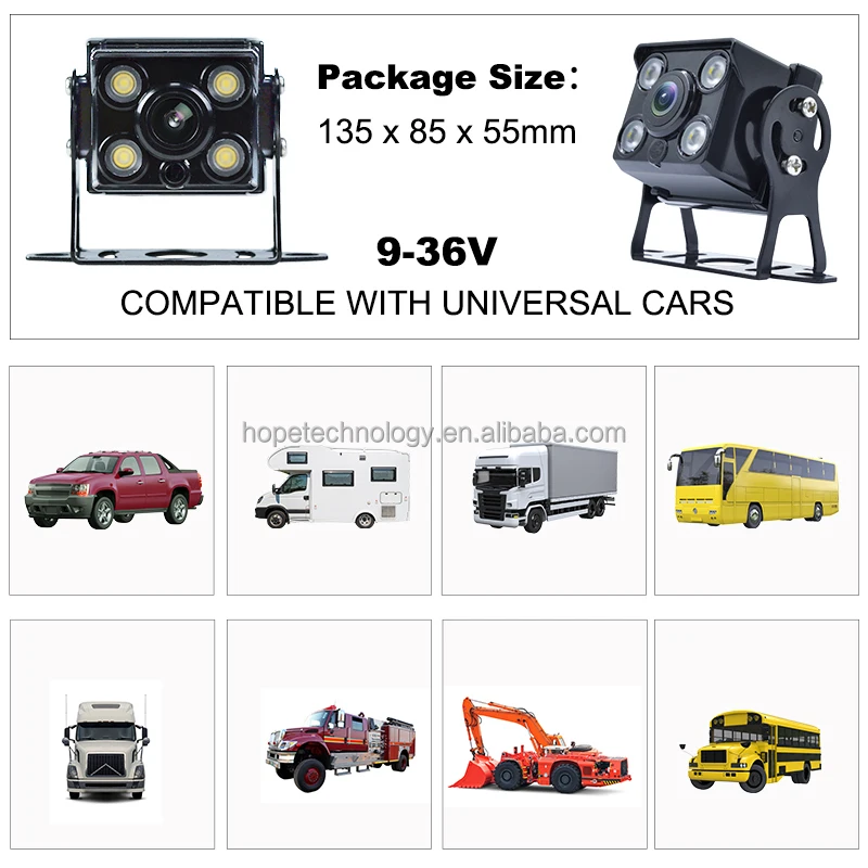 Gestión de flota visión nocturna delantera trasera IR Metal Micro cámara de vehículo impermeable IP68 Mini cámara para coche