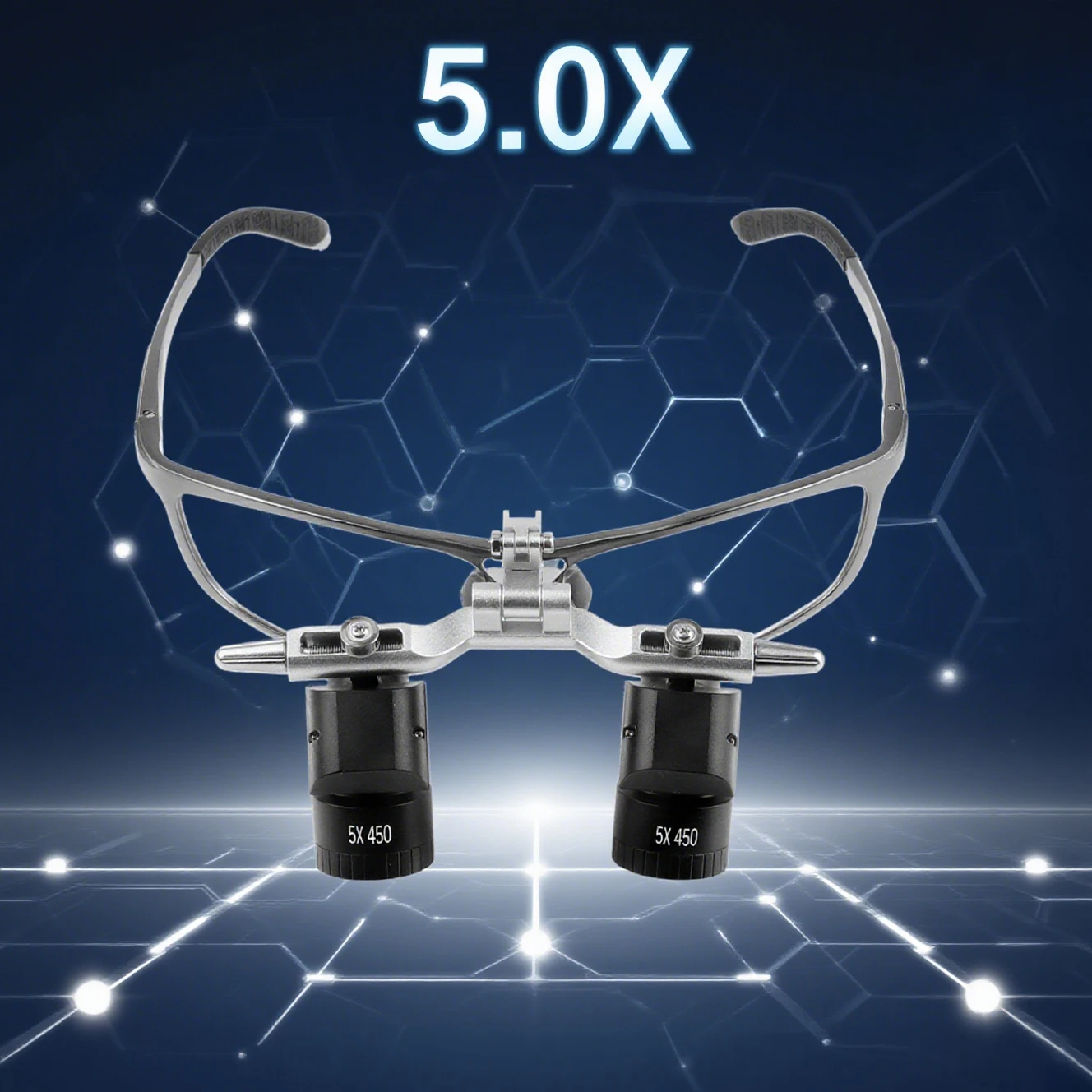 

5X стоматологические хирургические лупы 48 ° Эргономичные лупы с зумом и регулируемым рабочим расстоянием, стоматологические увеличительные инструменты