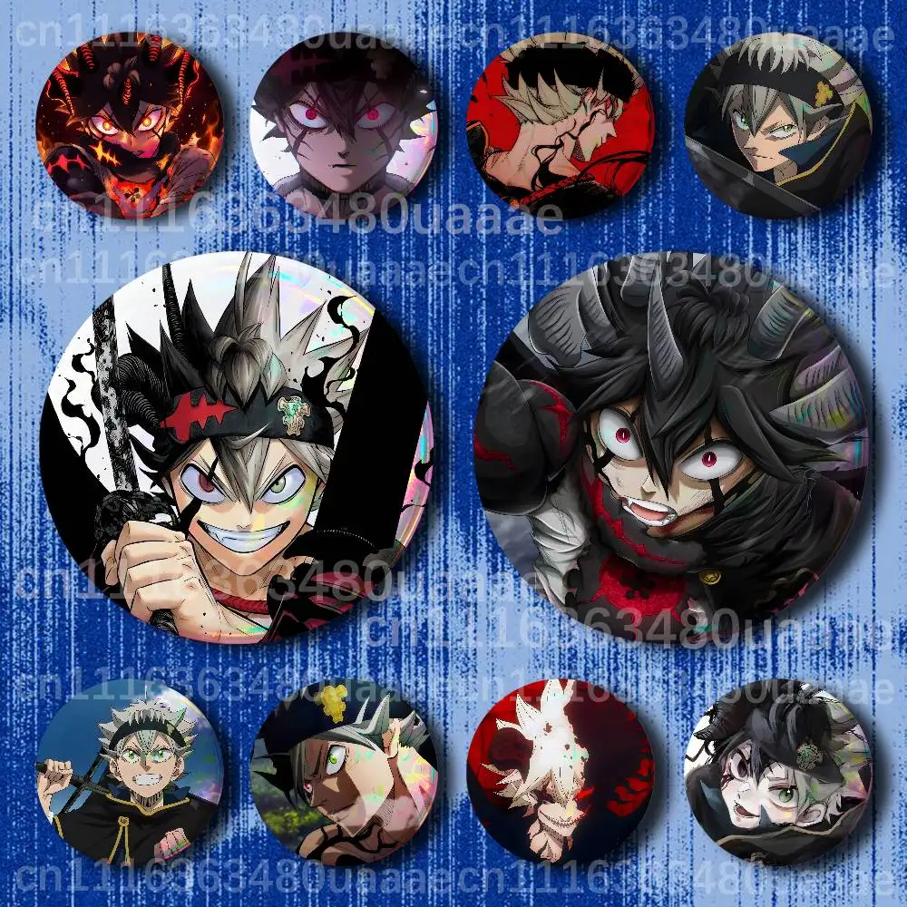 Asta B-Black Anime Clover Handmade Brooch Cartoon Cosplay  Lapel Pin Badge On Backpack Jewelry Accessories Gifts