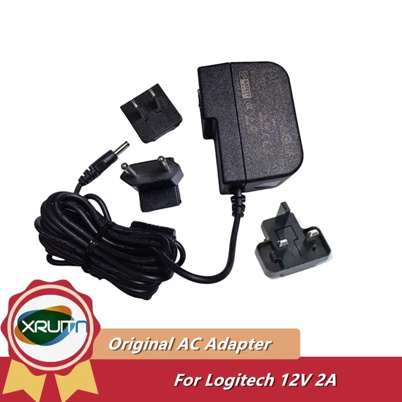 

US/EU/UK Plug Original Power Adapter DSA-24PFM-12 12V 2A 24W for Logitech Logi Camera CC4900e CC5000e CC4000e Power Supply