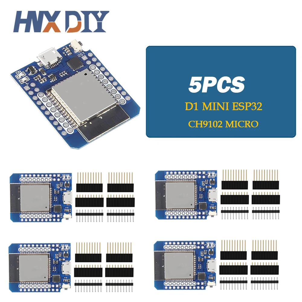 1/5/10PCS D1 MINI ESP32 WiFi + Bluetooth ESP-32 CH9102 Serielle Chip Internet Der Dinge Entwicklung Board TYPE-C/MICRO