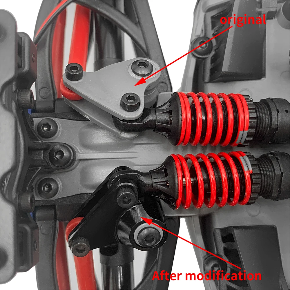 

TRINOOD Aluminum Front and Rear Shock Mount For 1/16 RC car E REV0 VXL Mini E Brushless Car Upgrades Part