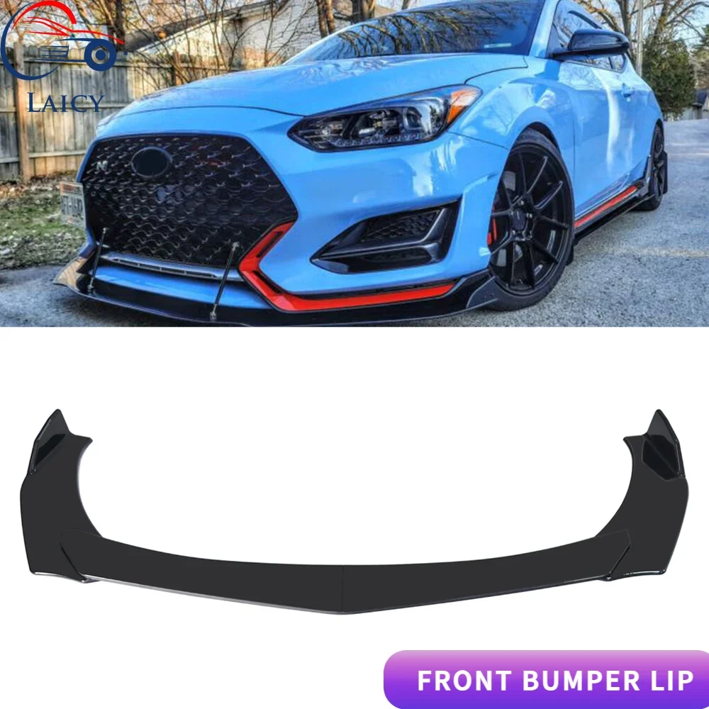 LAICY For Hyundai Veloster 2012-2020 Front Bumper Lip Body Kit Canard Diffuser Splitter Spoiler Anti Scratch Guard Body Shovel