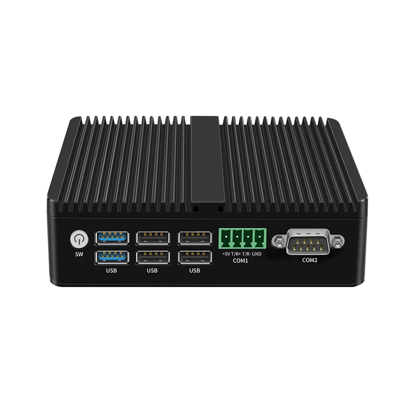 Mini PC industriel sans ventilateur, Intel J6426, N100, Core Façades, 4 * LAN, 2.5G, 2 * COM, RS485, RS232, Win11, Ordinateur P95.ense, Routeur souple pour pare-feu