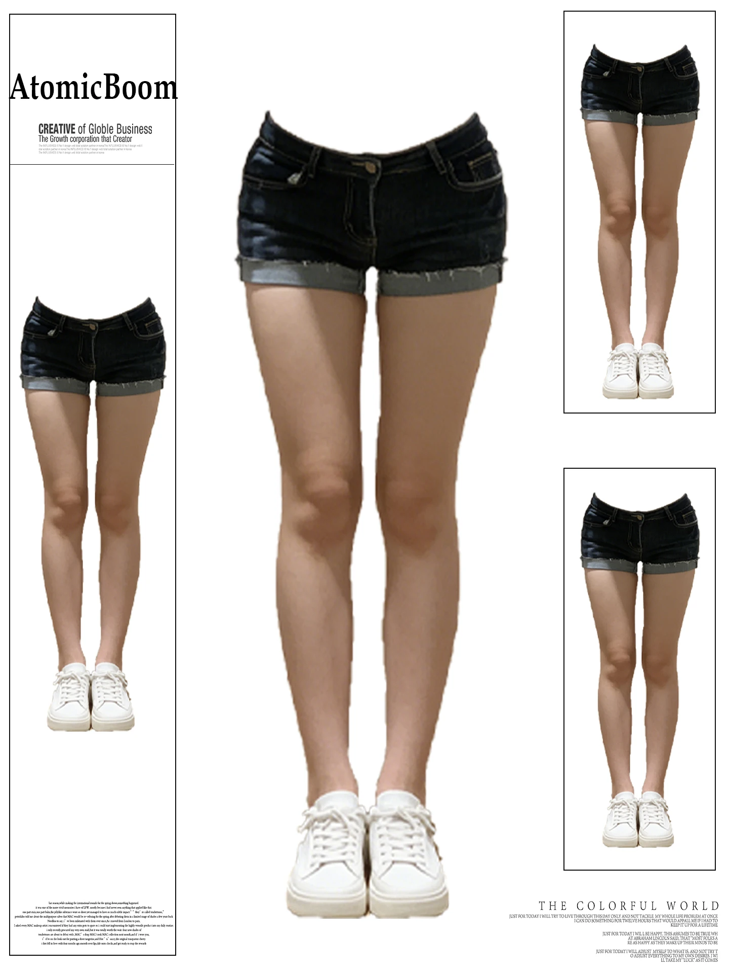 

American Style Vintage Faded Low Waist Denim Shorts Women Spring Summer New Fashion Lady Style Hot Pants Tight Fit Pocket Detail