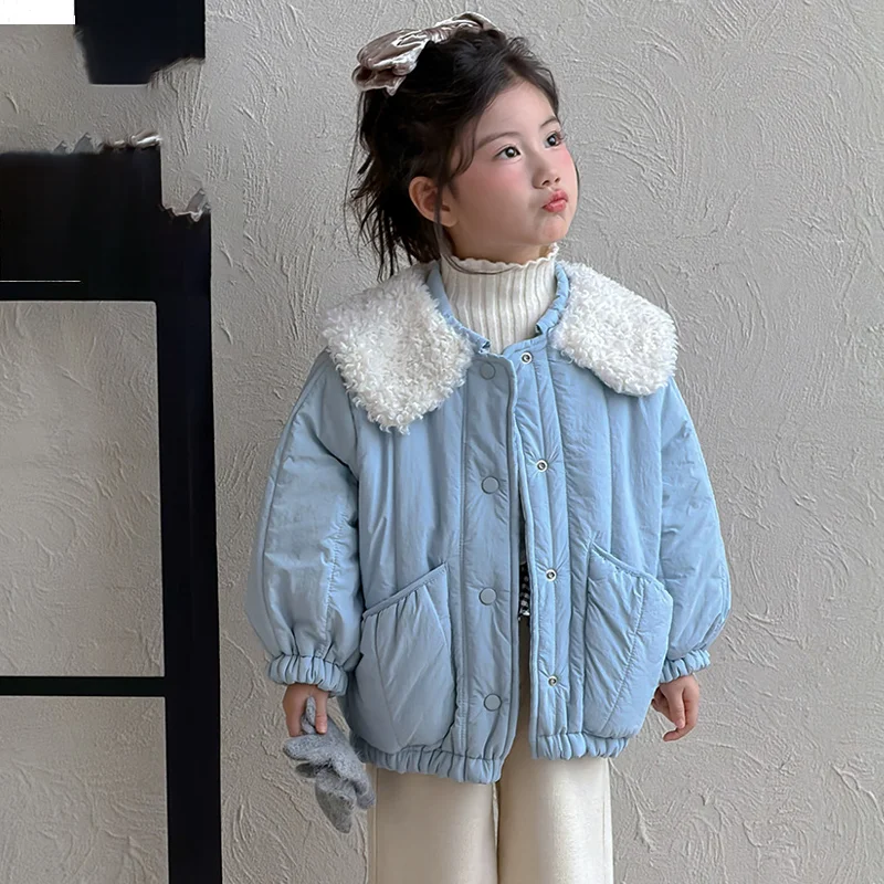 Hot Girl Thicken Coat Autumn Winter Cotton-Padded Jacket Tops Child Student Keep Warm Kawaii Fashion New Style Casual Clothing