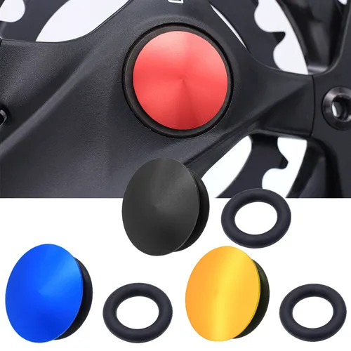 Placa de dientes de bicicleta de aluminio resistente al agua, cubierta de manivela, juego de bielas de bicicleta de montaña y carretera, tornillo de enchufe, accesorios de cubierta de disco a prueba de polvo