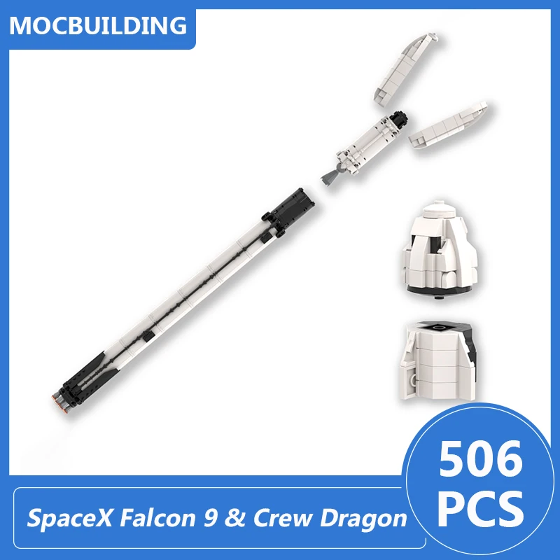 SpaceX Falcon Heavy 1:110 Scale Model Moc Building Blocks Diy Assemble Bricks Space Series Educational Creative Toys Xmas Gifts