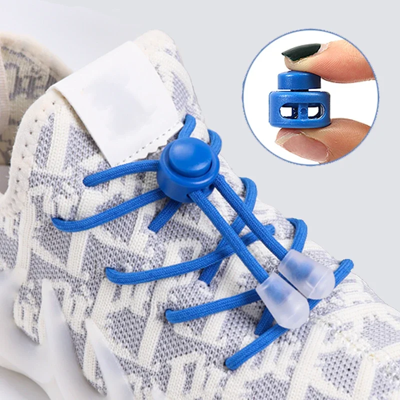 

26 Colors Elastic Shoelaces for Sneakers Children's Shoe Laces Round Fixed Snap Lock Fast on And Off Artifact Lazy Shoelace